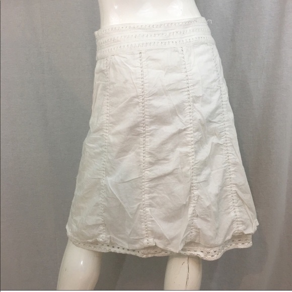 Size 6 Apt. 9 White A-line Knee Length Lined Skirt - Picture 7 of 8
